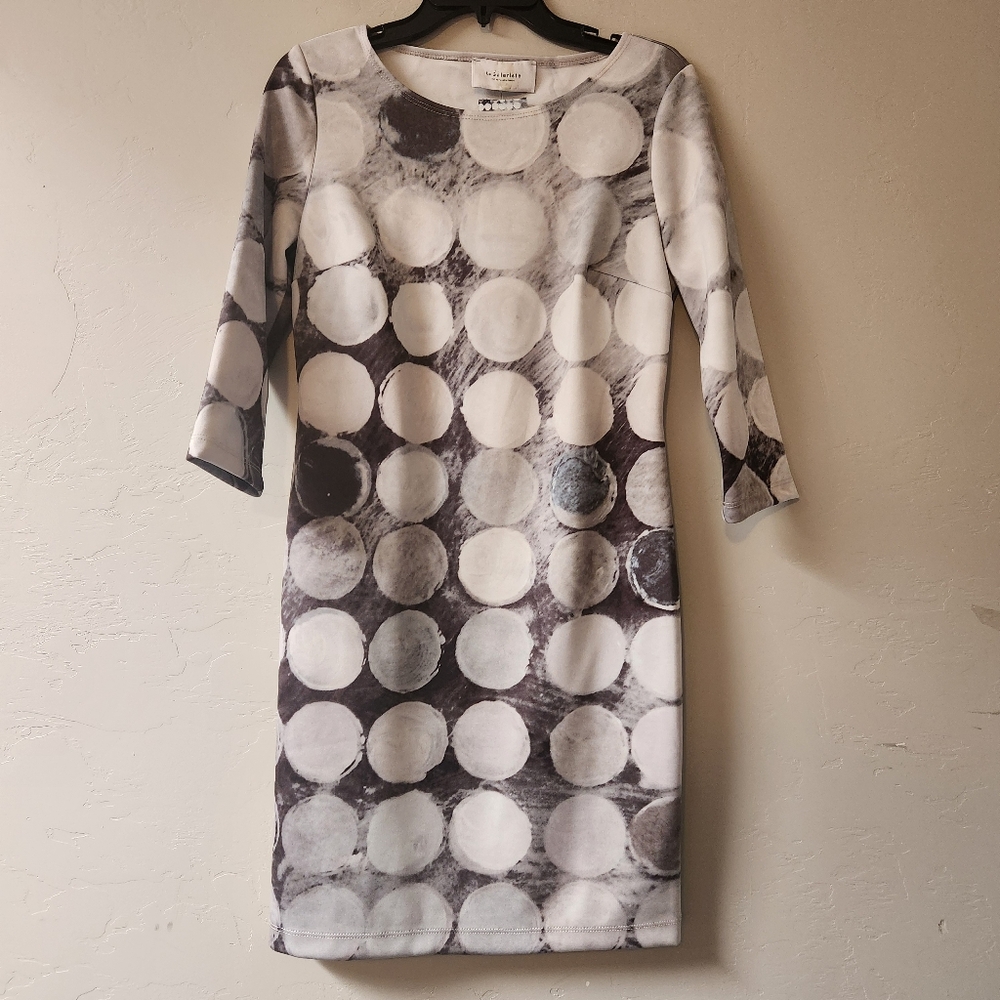 Le Galeriste Black White Dress Size S Circles Dots Artwear Artist‎ Kevin Bonnici